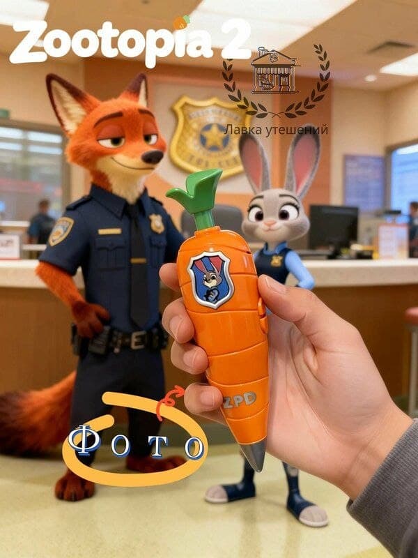 Zootopia sabzi ko'rinishidagi diktafonli ruchka.