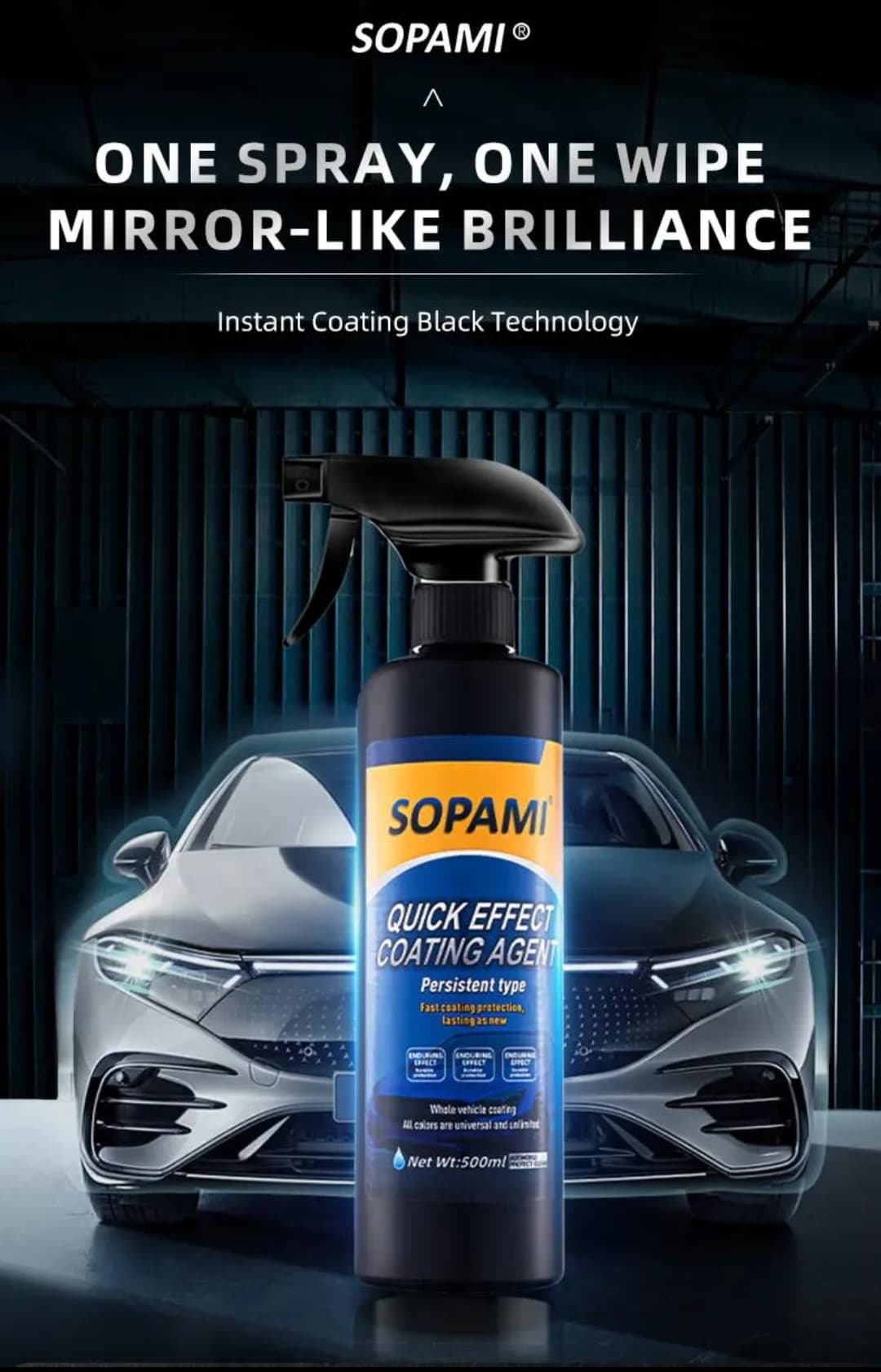 SOPAMI Quick Effect Coating Agent – Avtomobilingiz uchun yorqin himoya!